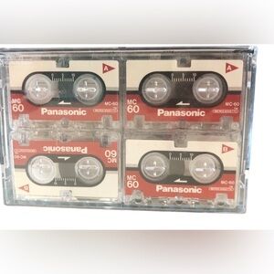 Panasonic 4 Mico~Cassette Tapes 60 Minutes Each MC-60 Open Case New